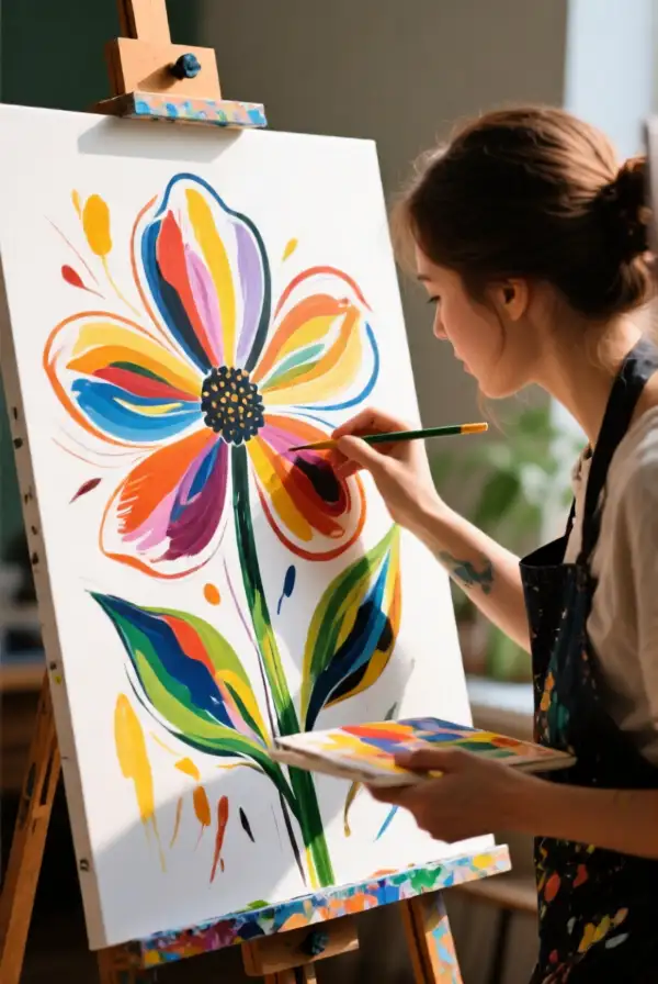 Techniques Used in Abstract Flower Art