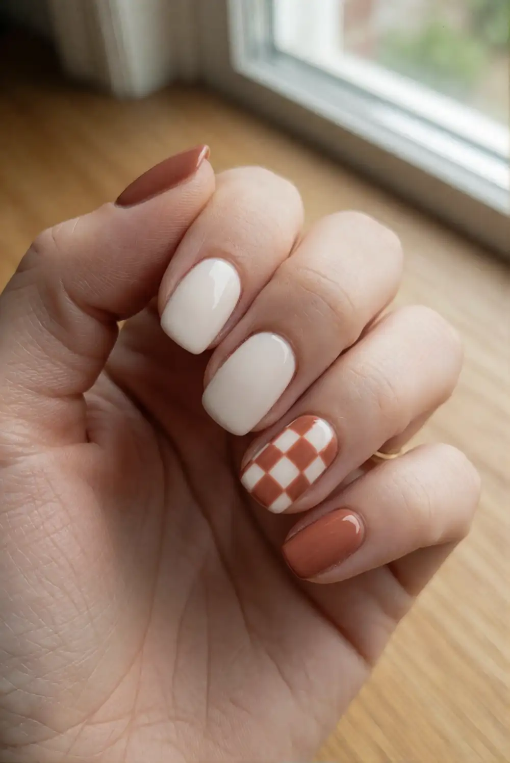 Terracotta Checkerboard Accent