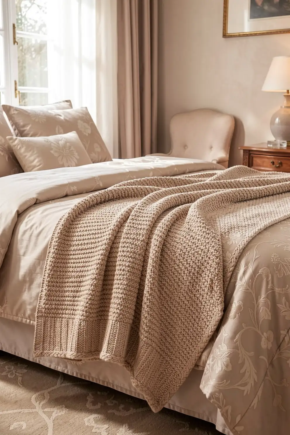 Textured Blankets as Accents in Bedrooms