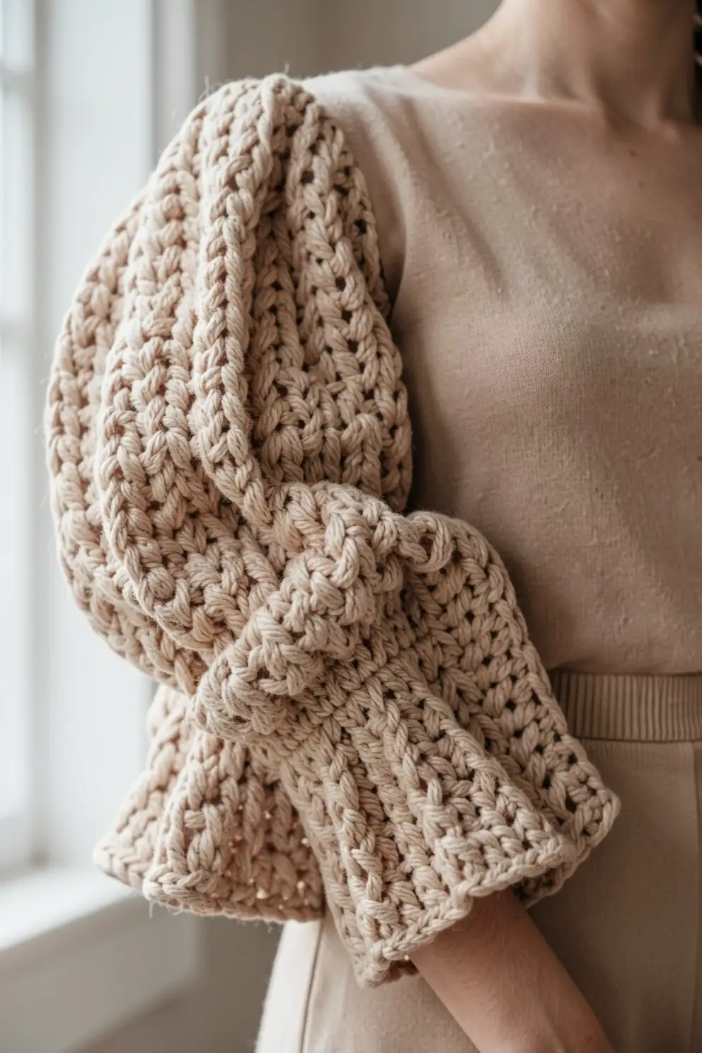 Textured Crochet Sleeves That Steal Attention