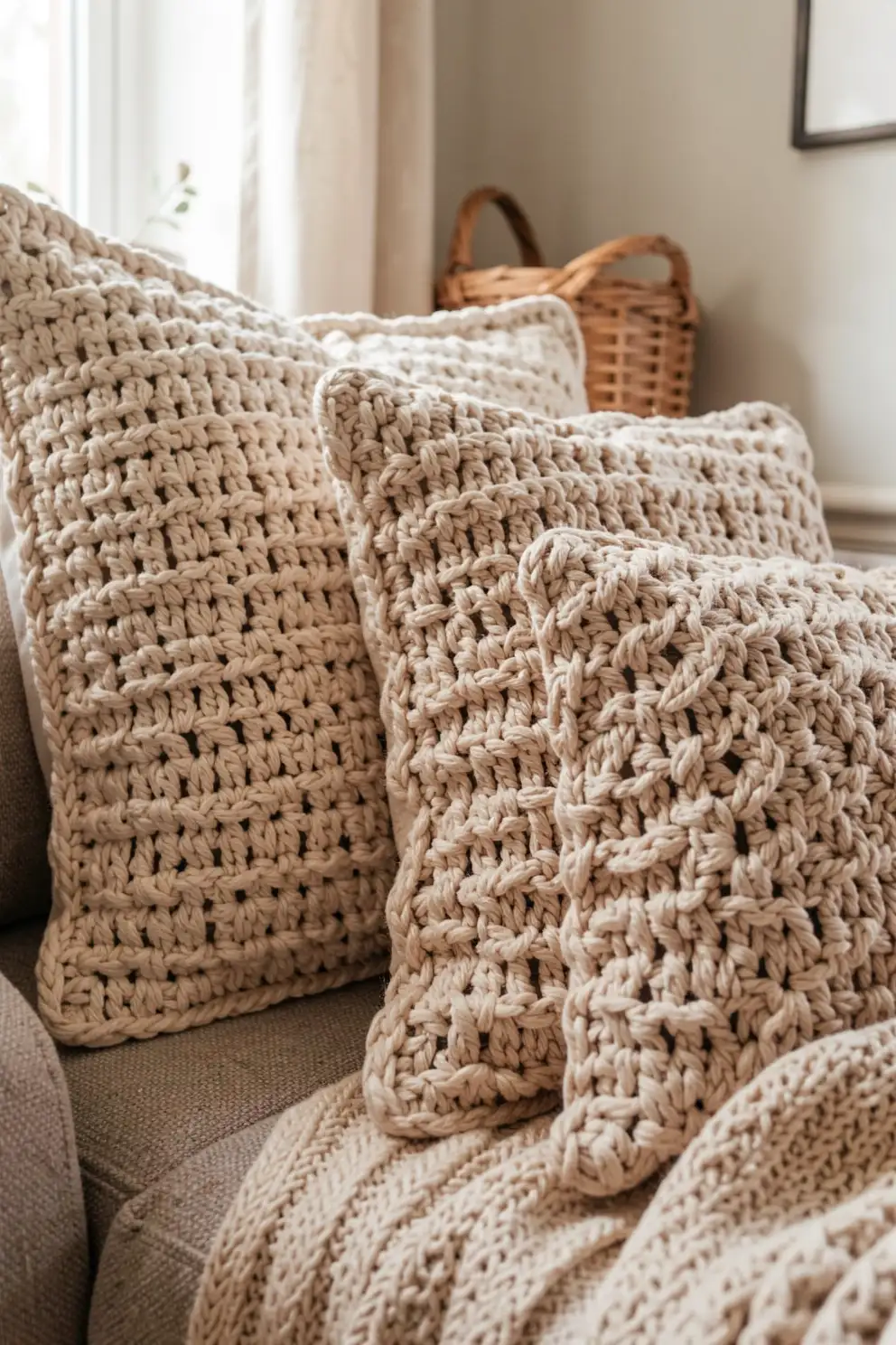 Textured Throw Pillows for Comfort