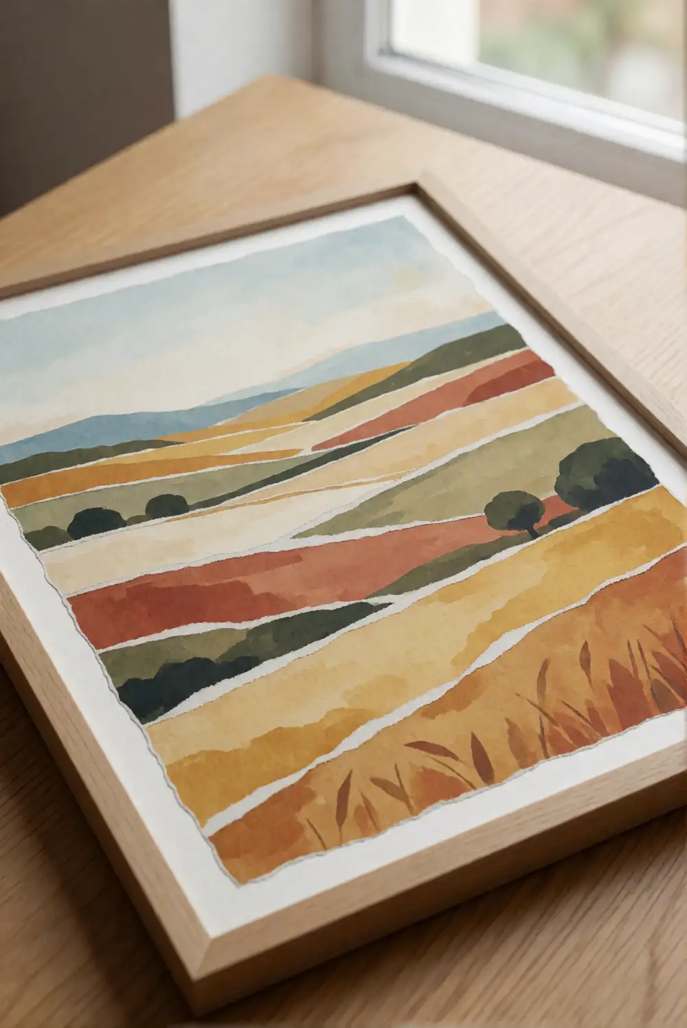 Torn Paper Harvest Landscape
