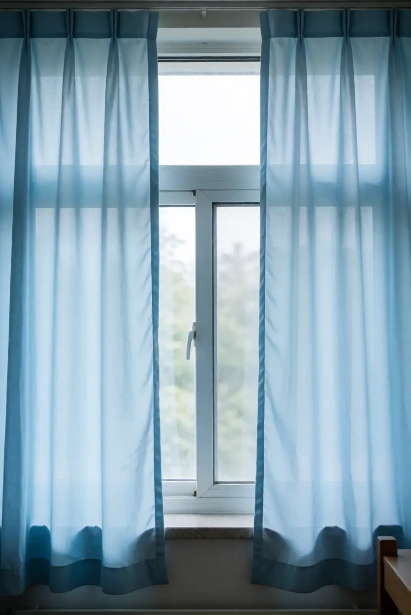 Transforming with Light Blue Drapes