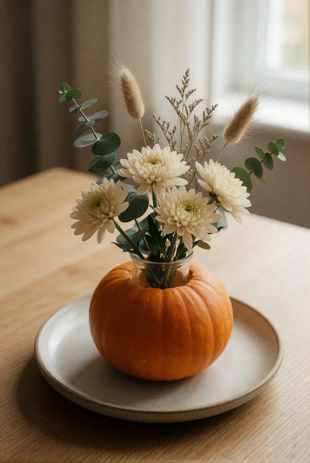 Turn a Small Pumpkin Into a Vase