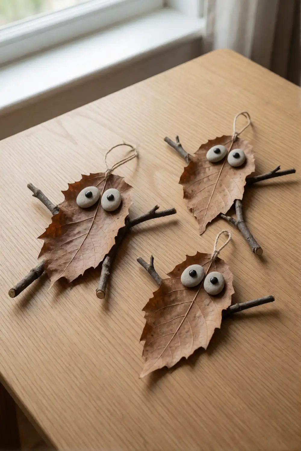 Twig and Leaf Ghost Decorations