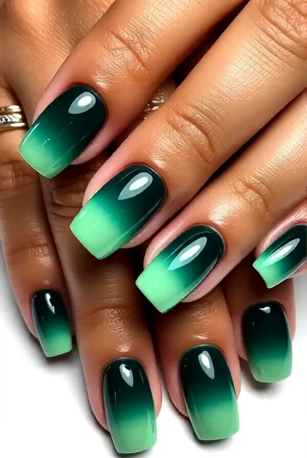 Two-Tone Green Ombre