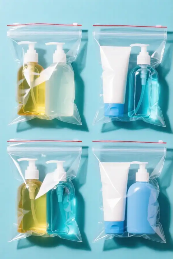 Use Clear Plastic Bags for Liquids