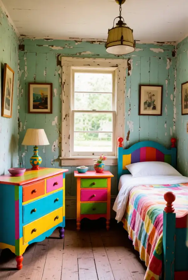 Use of Colorfully Painted Furniture