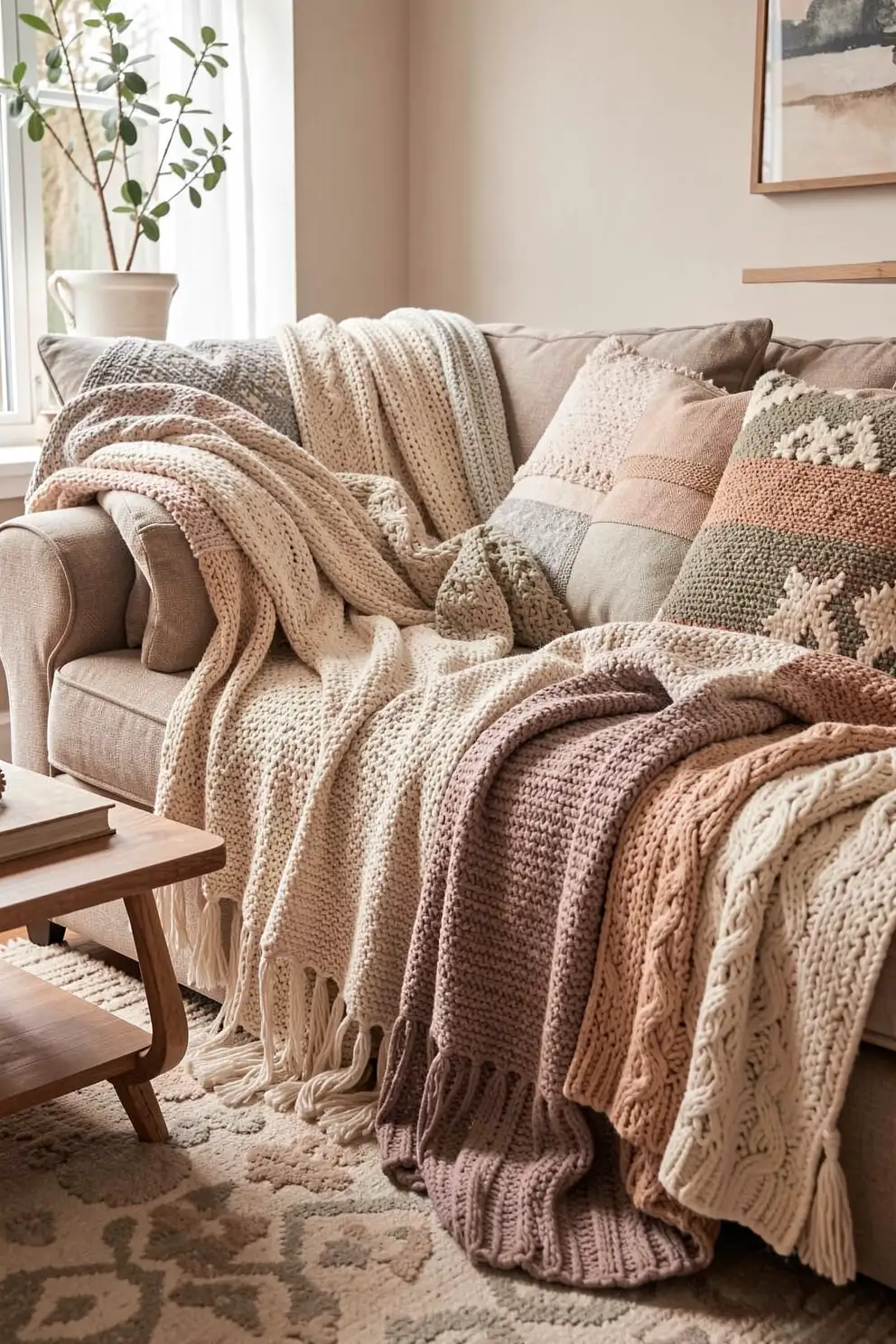 Using Blankets for Layered Decor