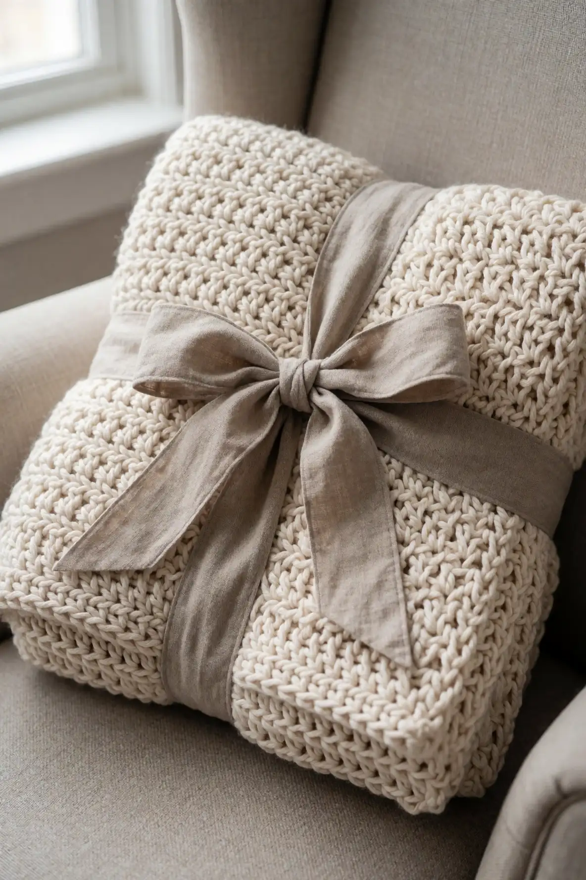 Using Linen Ribbon For A Soft Finish