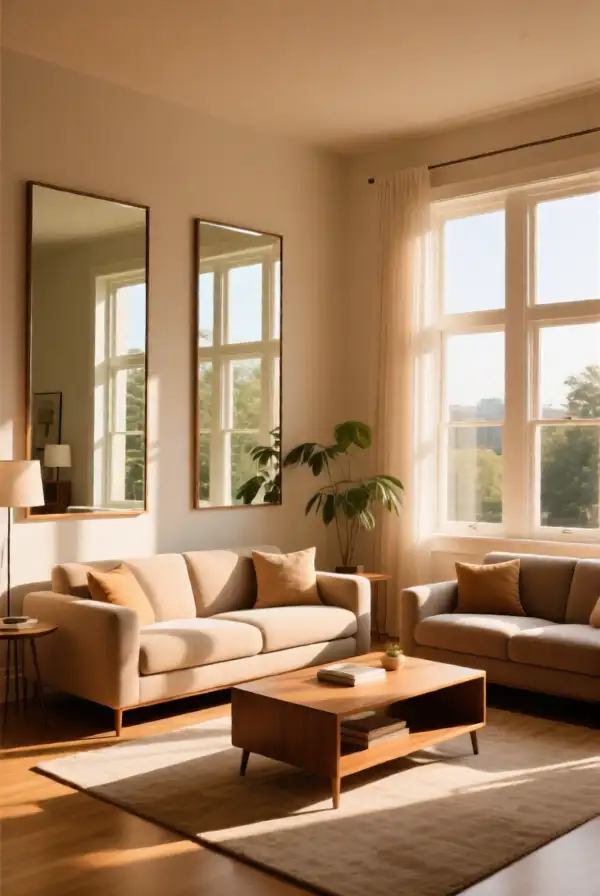 Utilize Mirrors for Illusions of Space