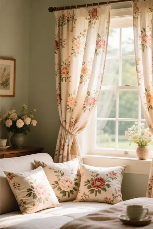 Utilizing Floral Curtains and Fabrics