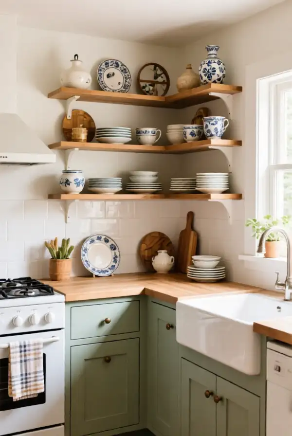 Utilizing Open Shelving with Style