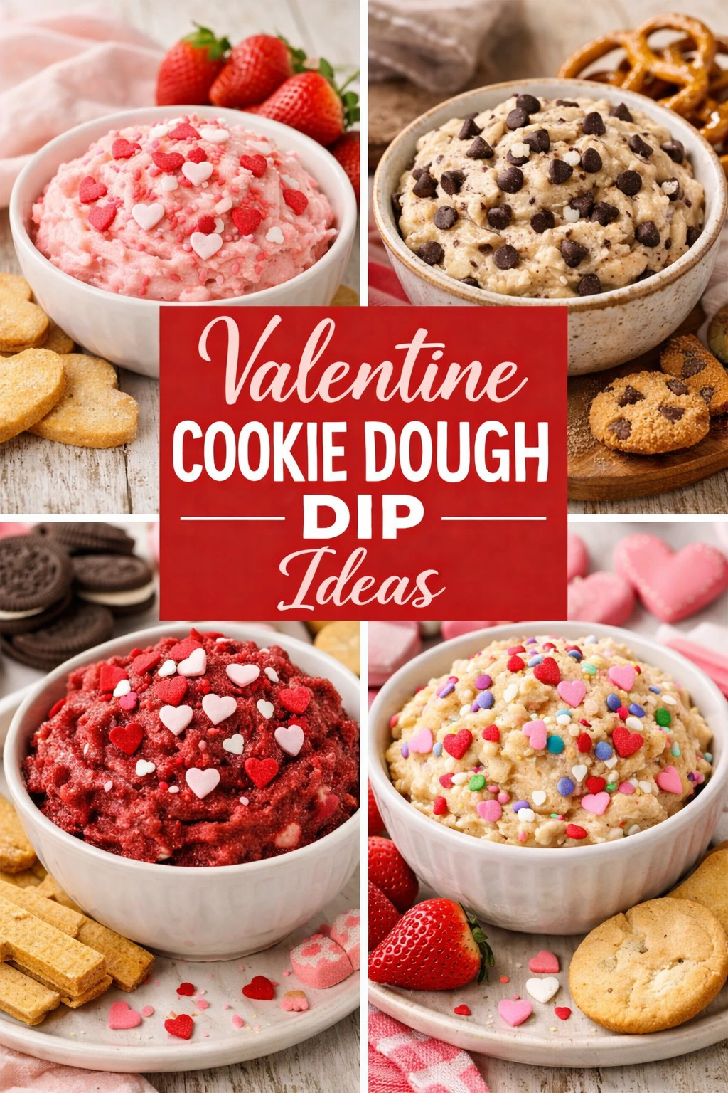 19 Valentine Cookie Dough Dip Ideas That Feel Cozy, Cute, and Totally Share-Worthy