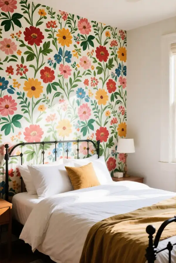 Vibrant Floral Wallpaper