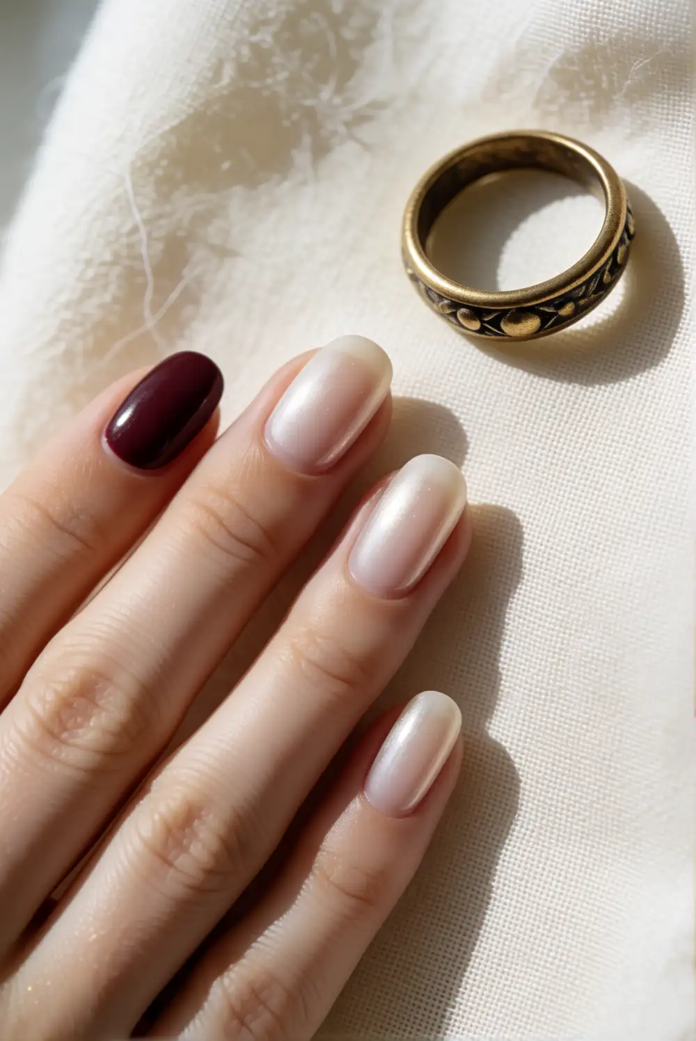 Vintage Pearl Sheen Nails