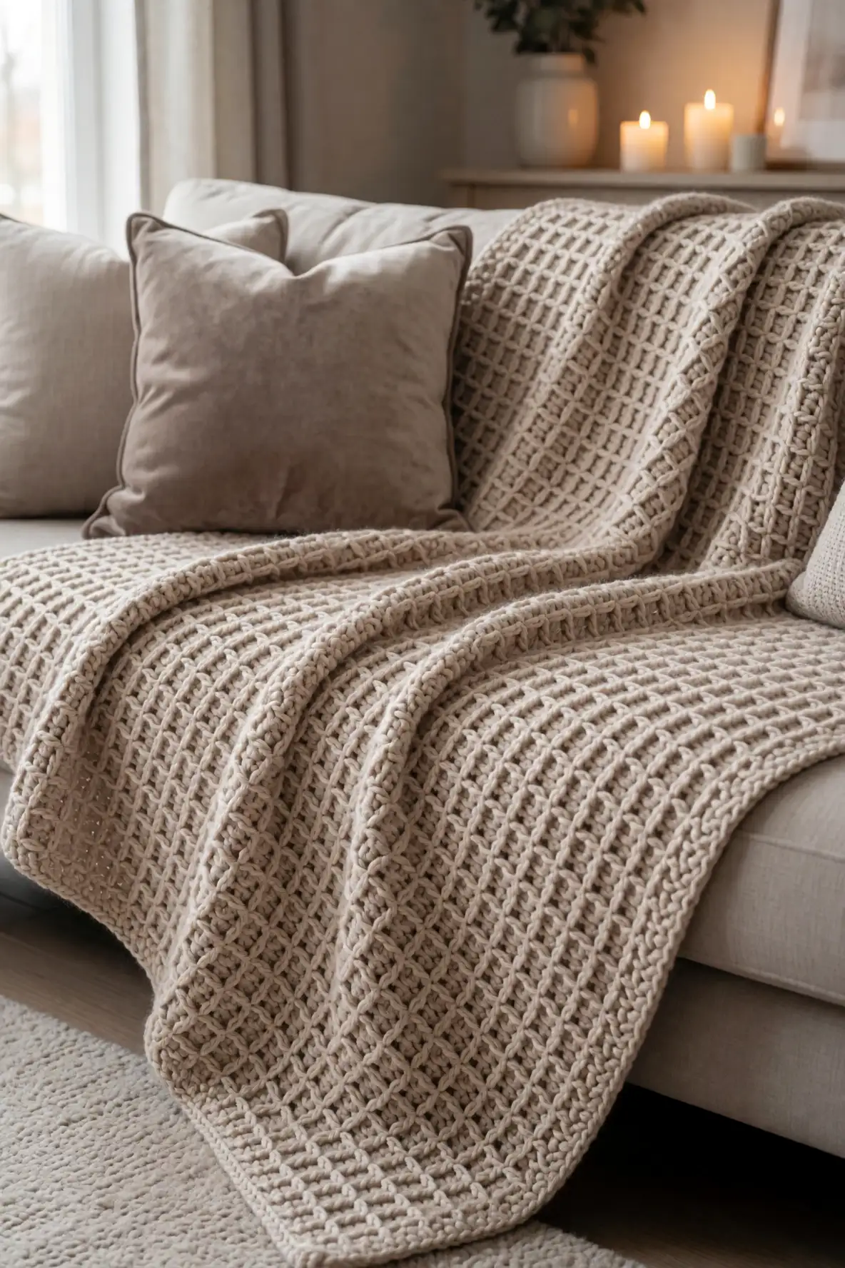 Waffle Stitch Winter Warmth