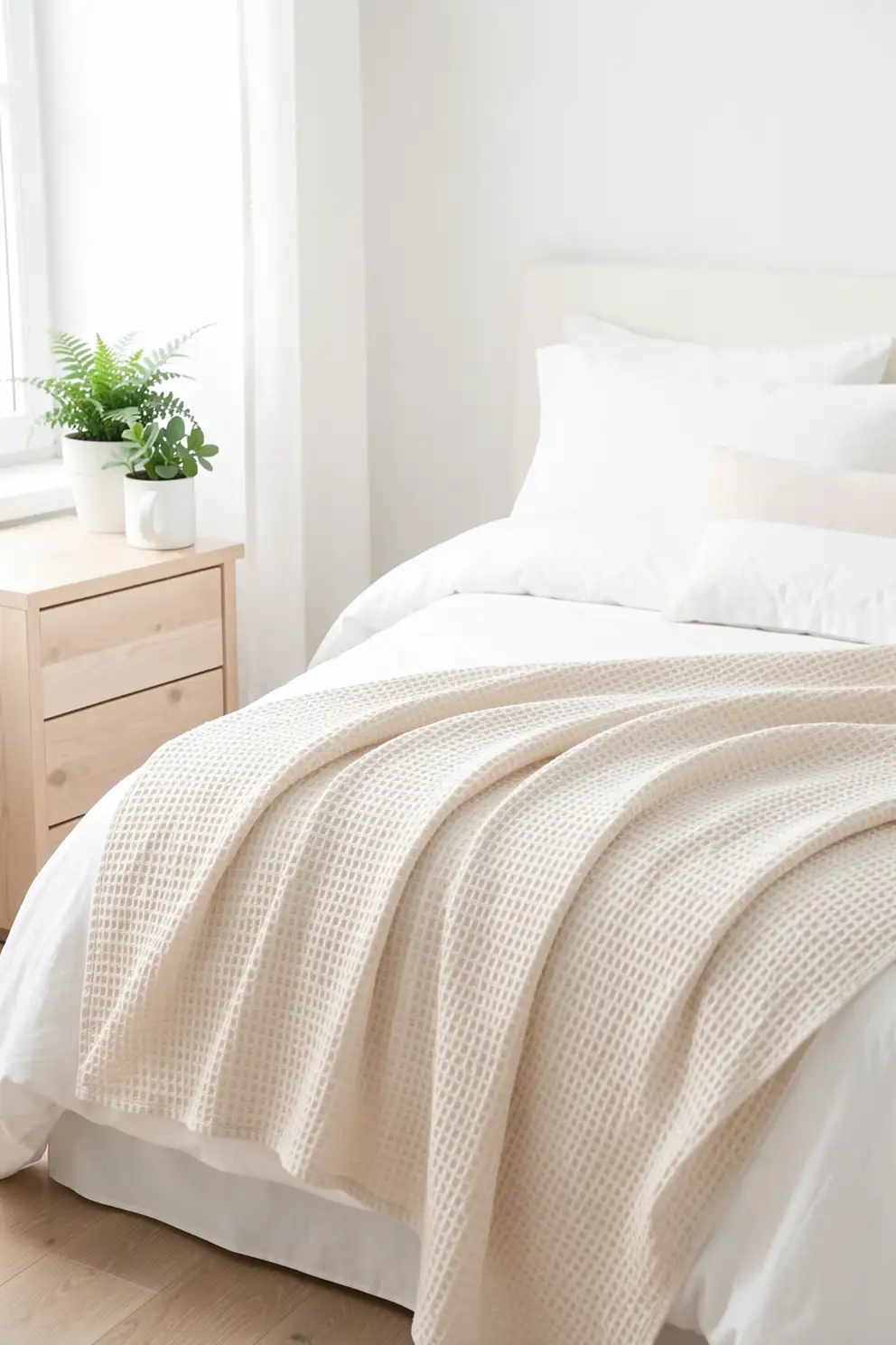Waffle Weave Blankets With Everyday Texture