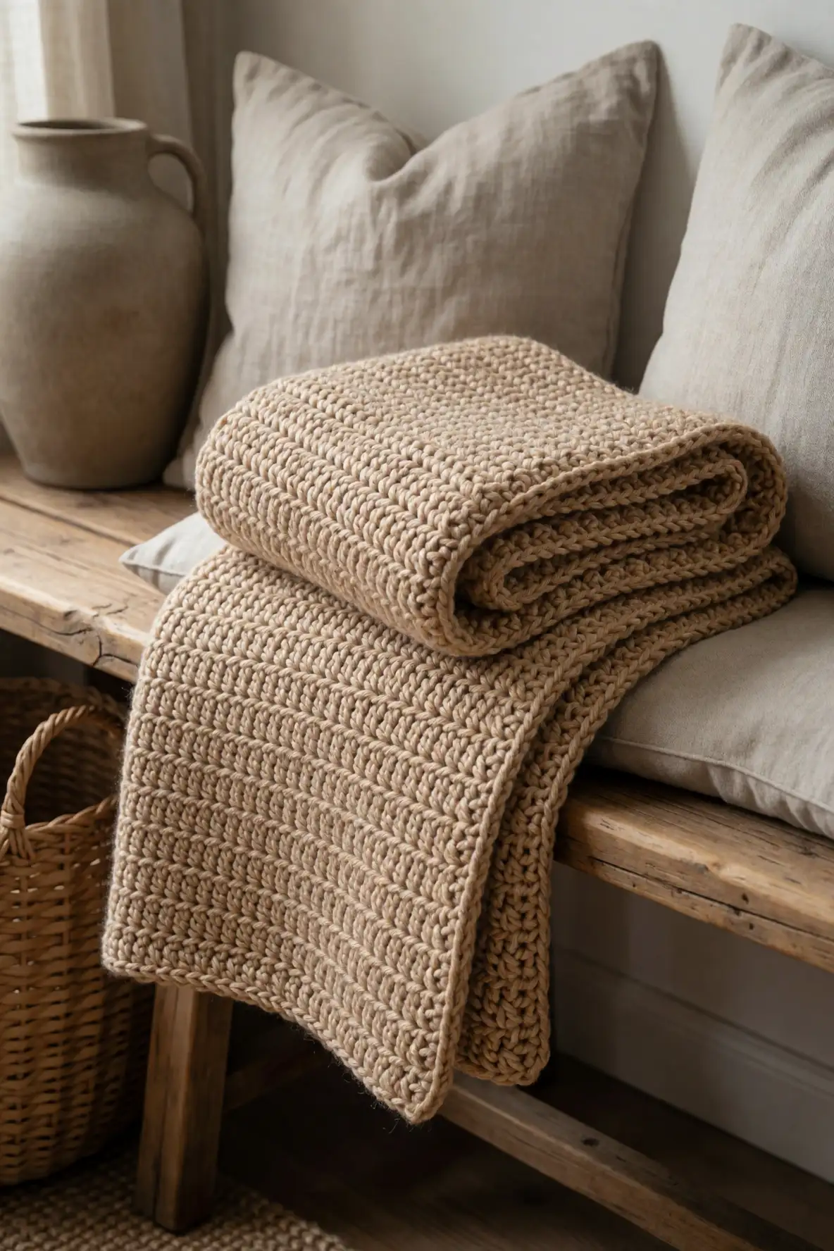 Warm Oatmeal Tones with Handmade Depth