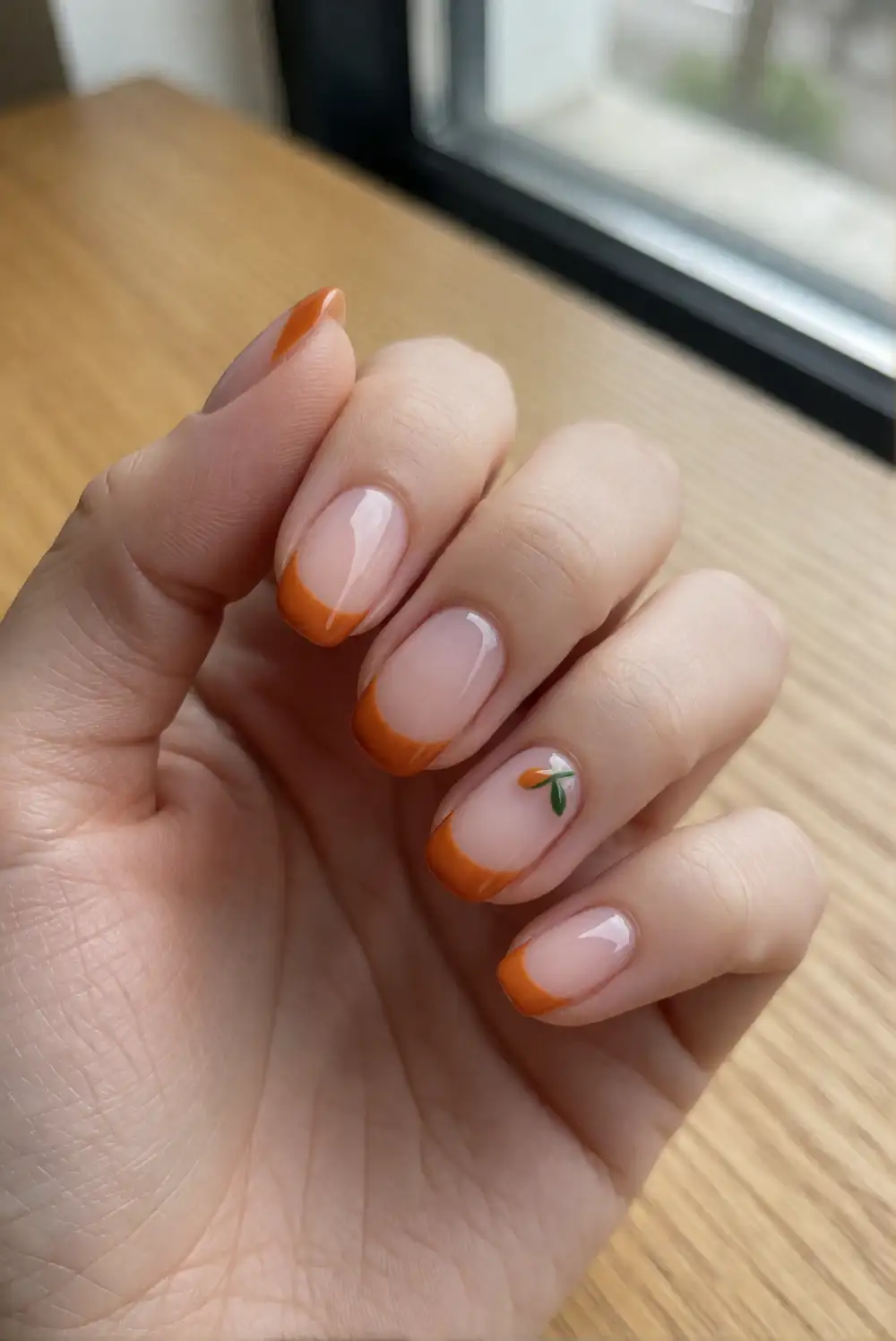 Warm Pumpkin French Tips