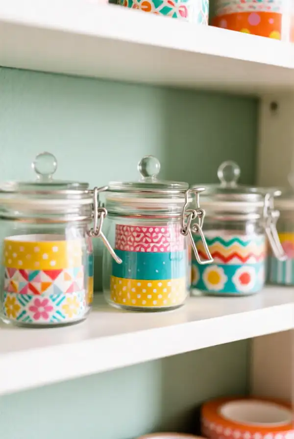 14. Washi Tape Jars