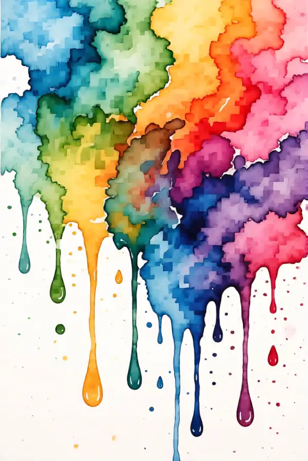 Watercolor Drip Paintings