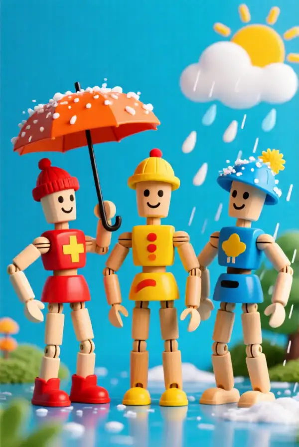 Weather Experiments with Jointed Figures