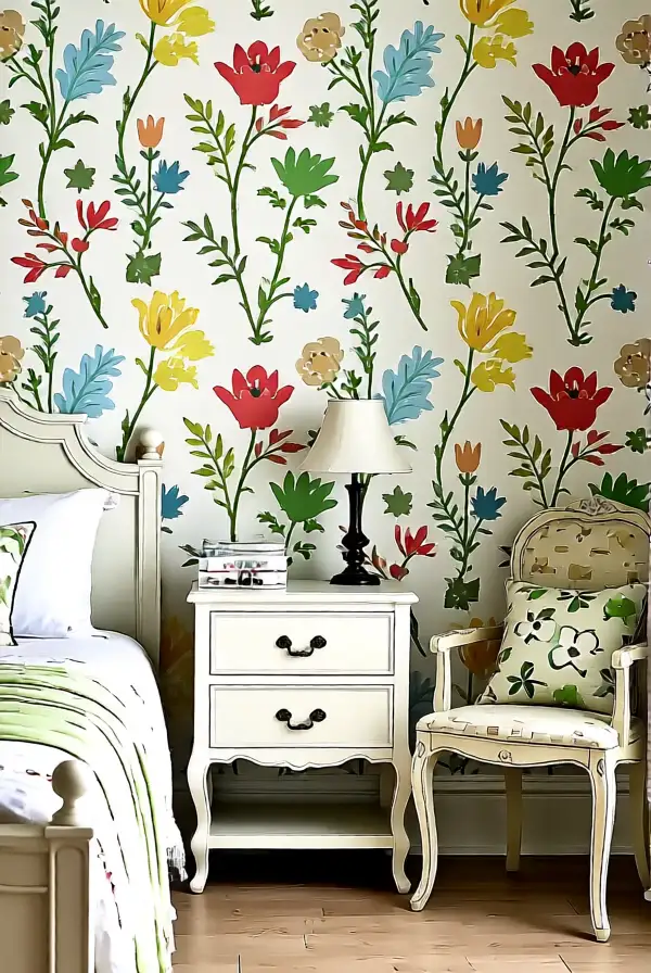 Whimsical Floral Wallpaper