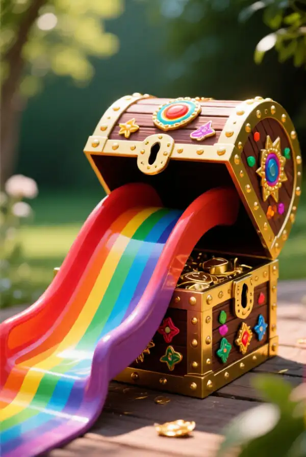 Whimsical Rainbow Slide Trap