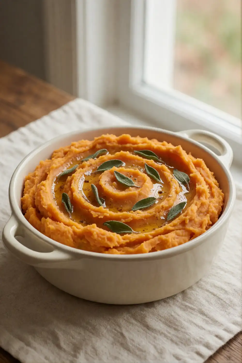 Whipped Sweet Potato Mash With Brown Butter