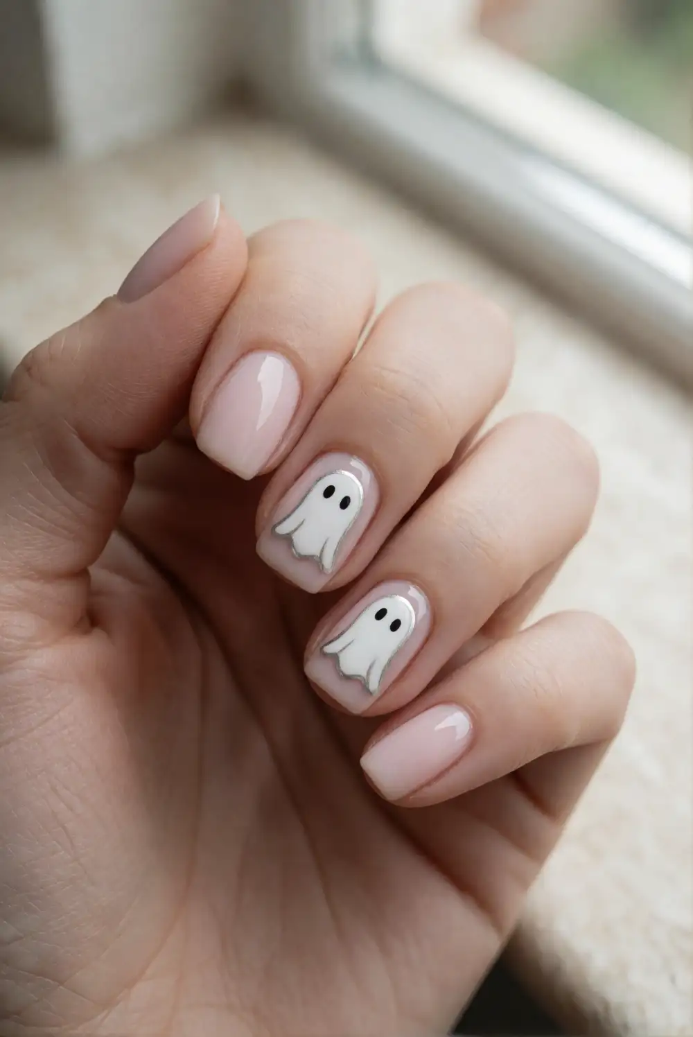 White Ghosts with a Fine Silver Outline