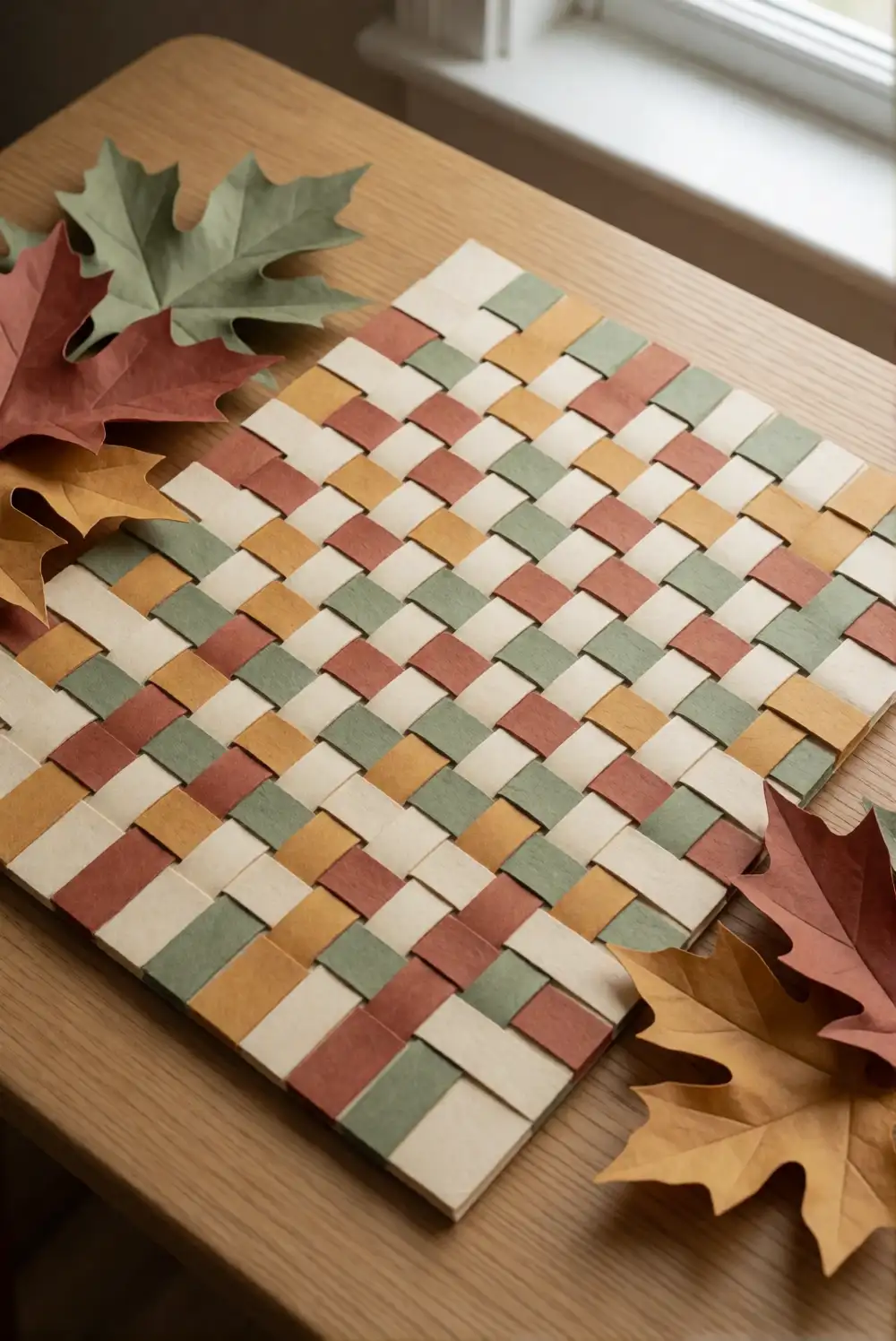 Woven Paper Leaf Panel