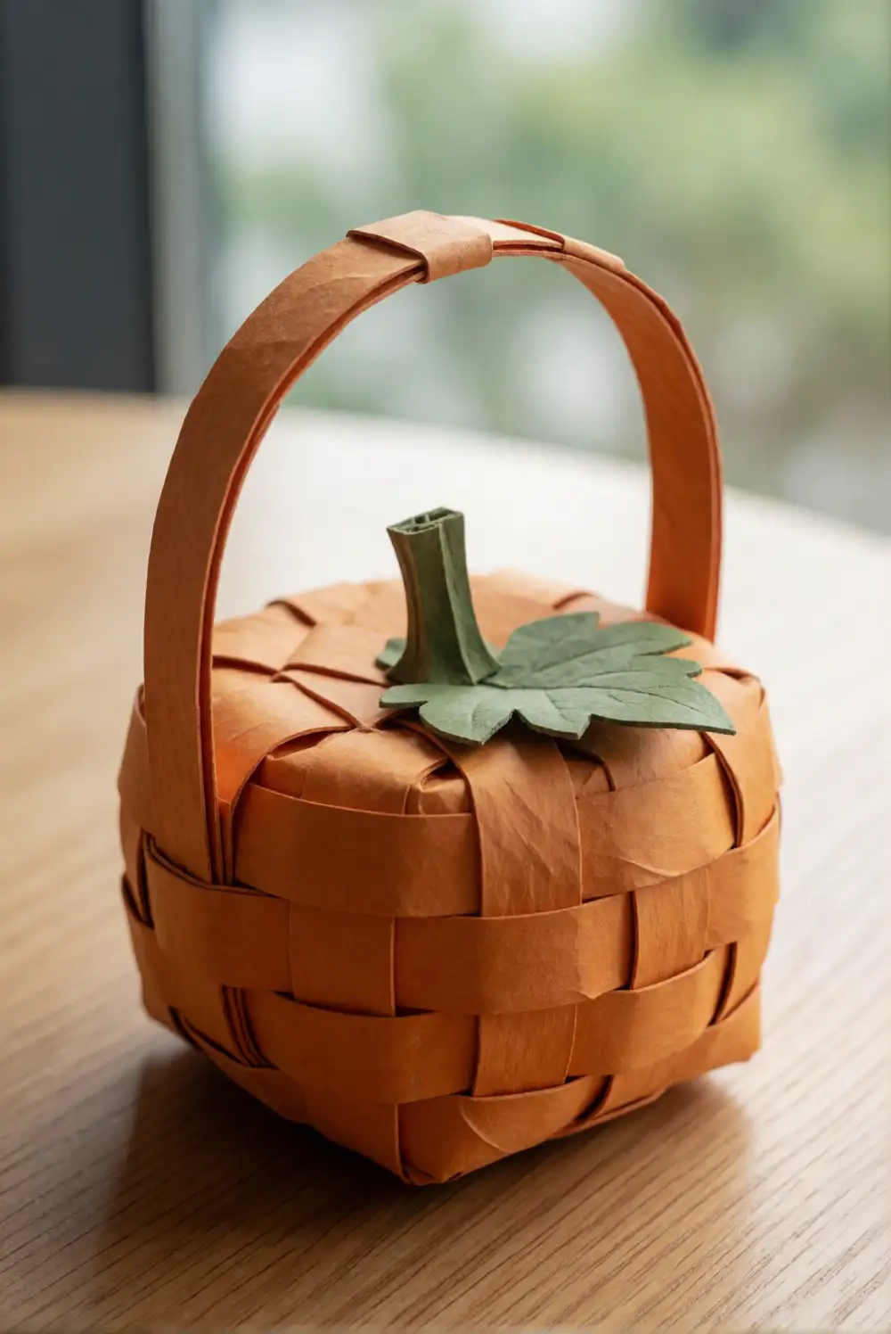 Woven Paper Pumpkin Basket