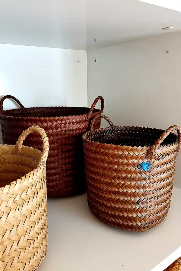 Woven Plastic Bag Baskets